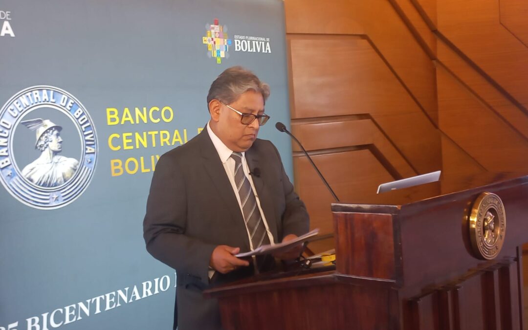 Reservas internacionales de Bolivia crecen en 905 millones de dólares, según el BCB